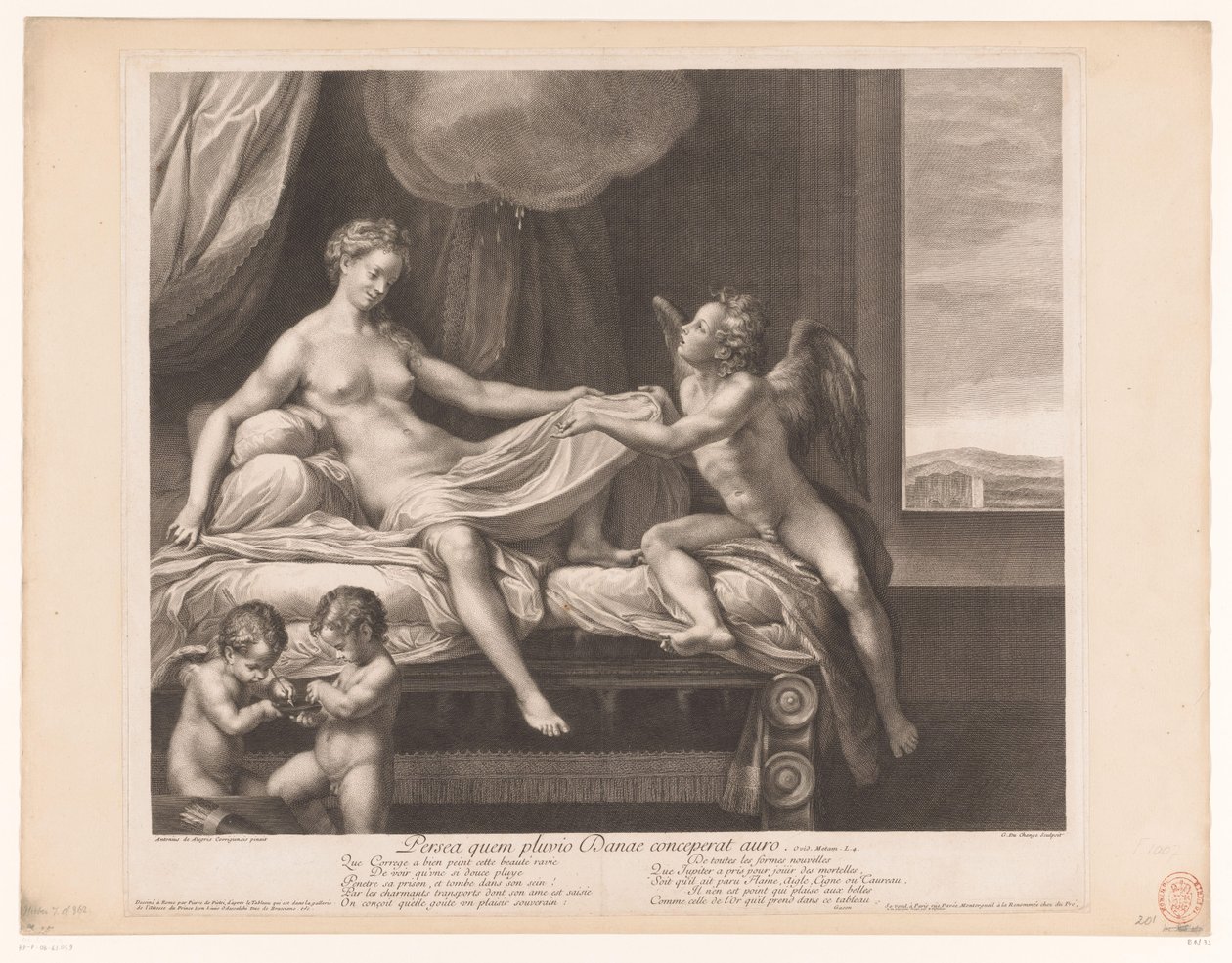Jupiter og Danaë av Gaspard Duchange