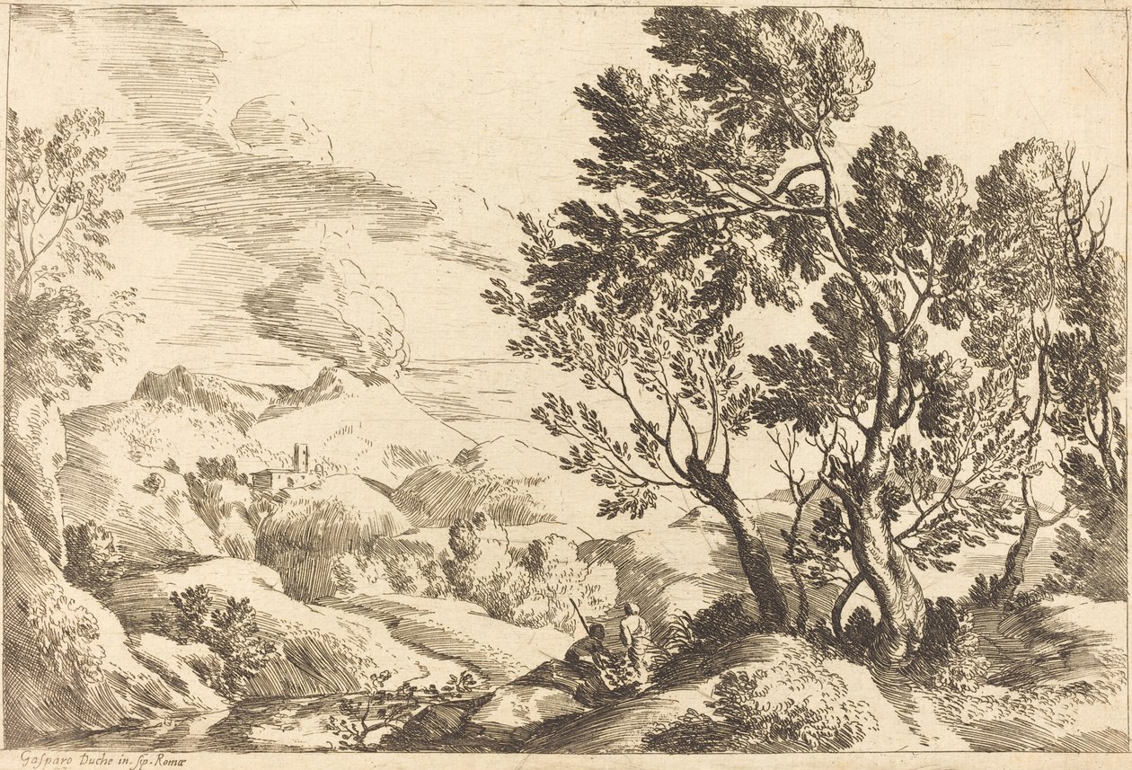 Romersk landskap av Gaspard Dughet