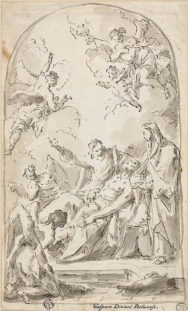 Saint Josephs død av Gaspare Diziani