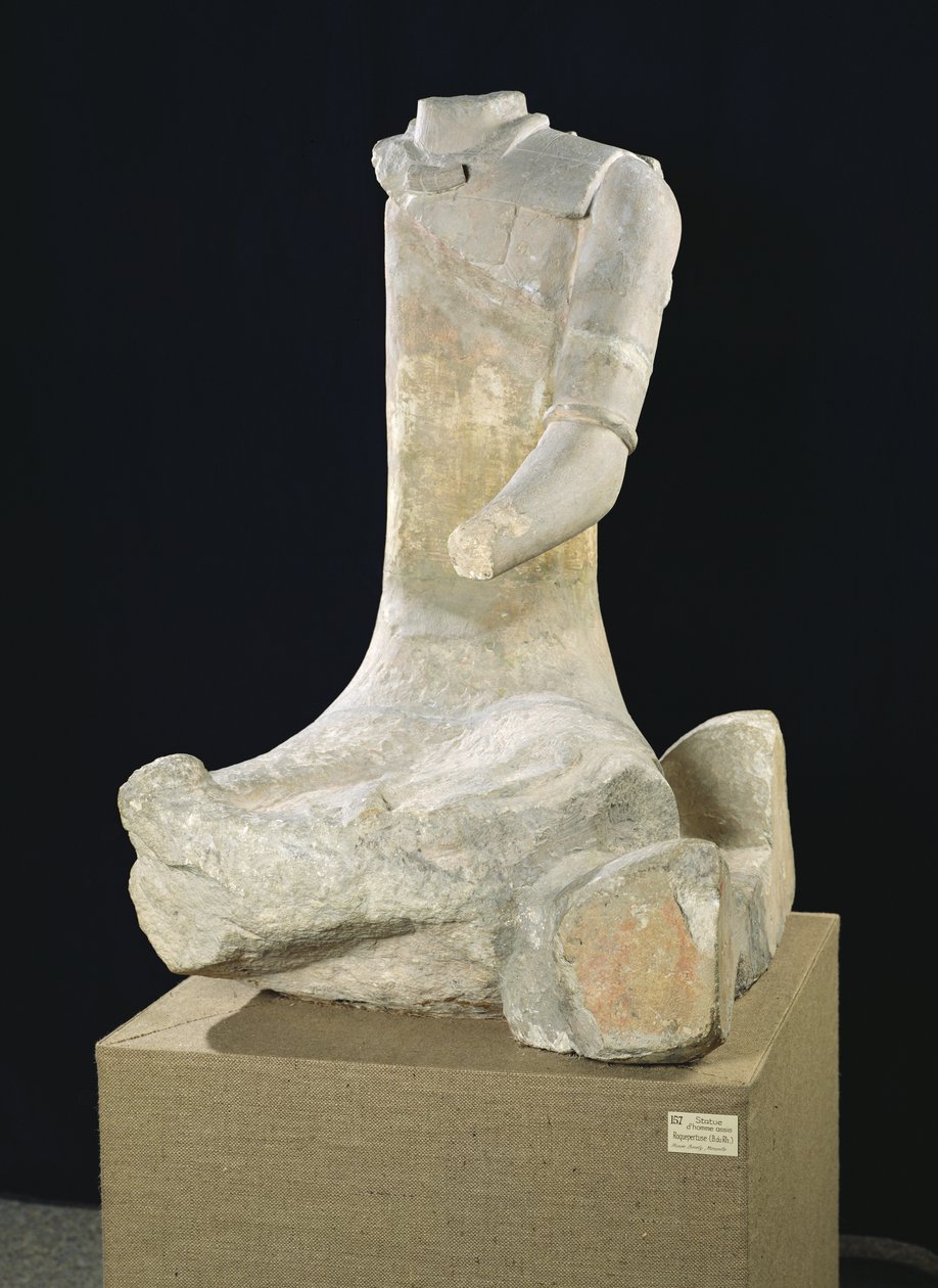 Sittende mann, fra Roquepertuse, Tene II, ca. 300-120 f.Kr av Gaulish