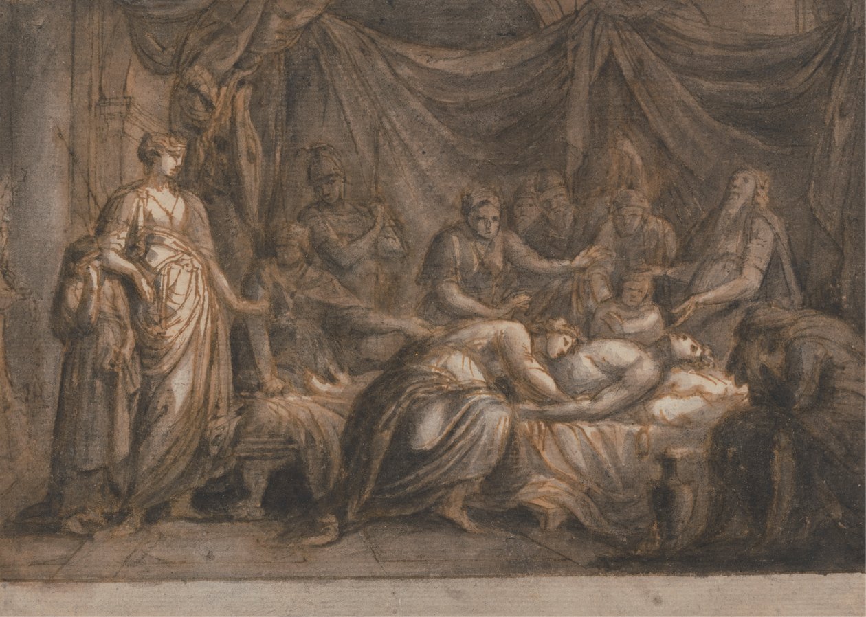 Andromache sørger over Hectors død av Gavin Hamilton