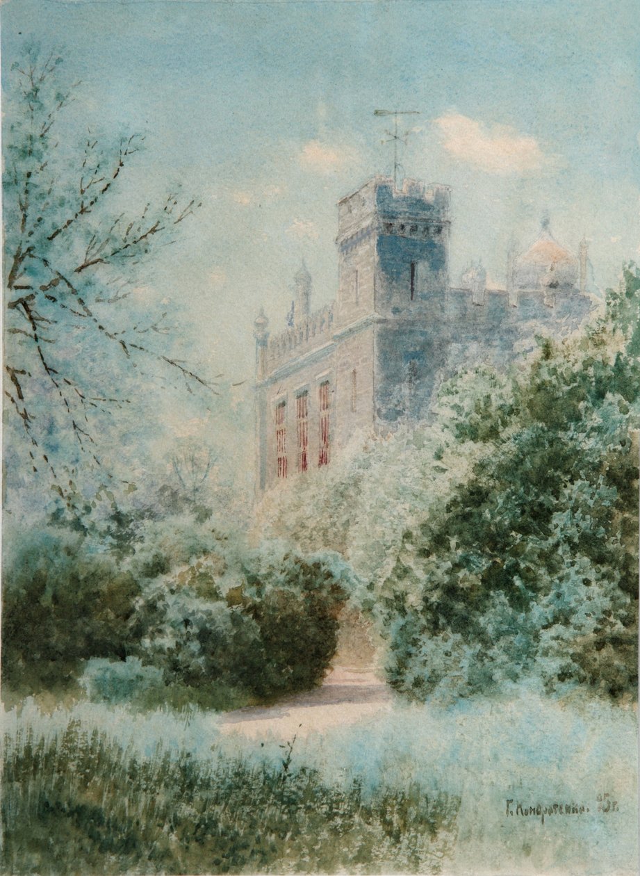Vorontsovsky-palasset. Krim, 1895 av Gavril Pavlovich Kondratenko