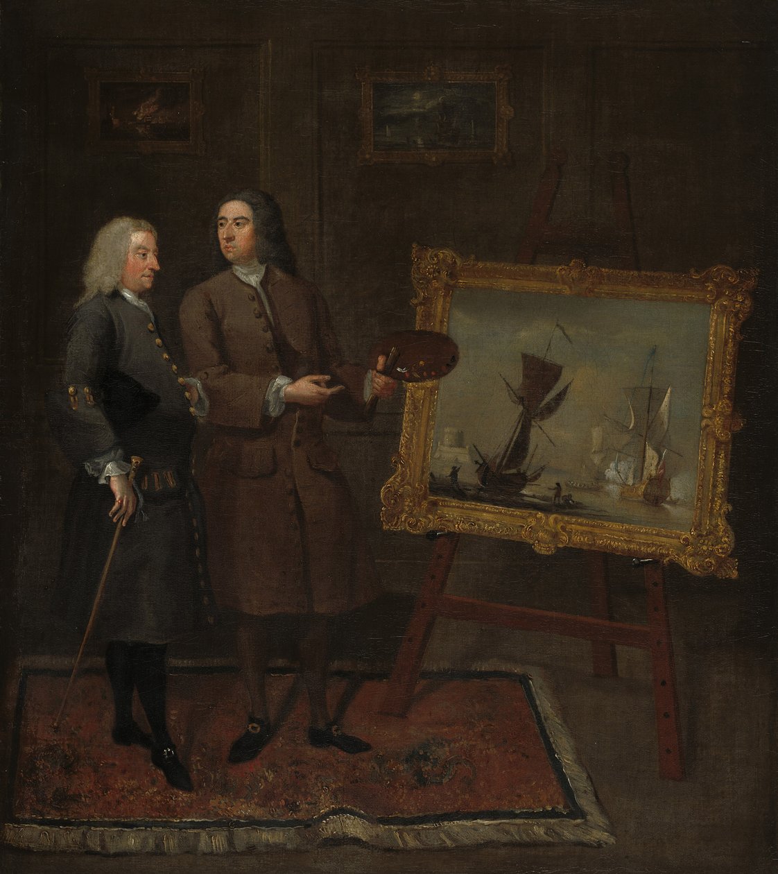 Thomas Walker og Peter Monamy, ca. 1735 av Gawen Hamilton