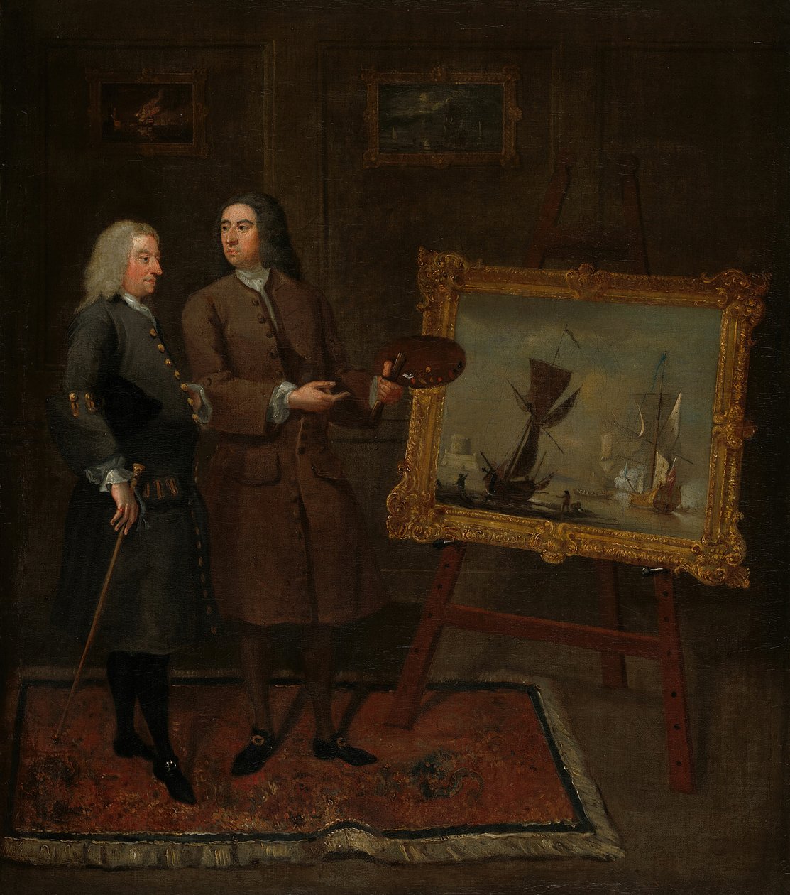 Thomas Walker og Peter Monamy, ca. 1735. av Gawen Hamilton