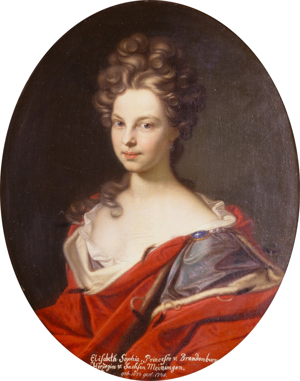 Elisabeth Sophia, Princesse v. Brandenburg hertuginne v. Sachsen Meiningen. av Gedeon Romandon