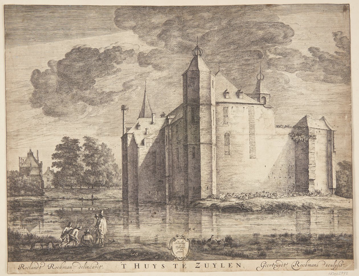 Utsikt på et slott nær Maarssen av Geertruyt Roghman
