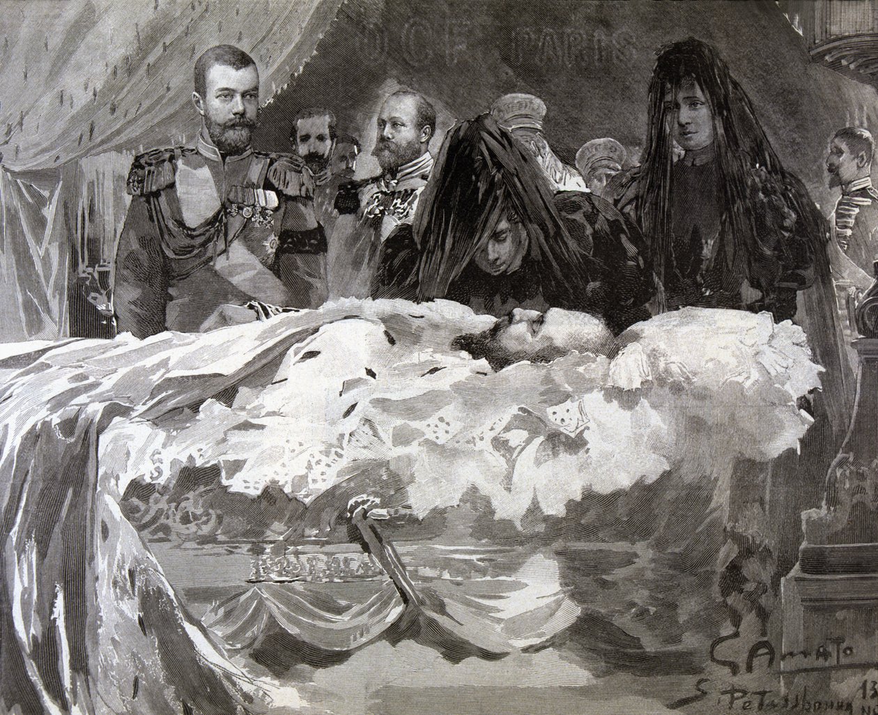 Tsar Alexander III døde, november 1894. av Gennaro Amato