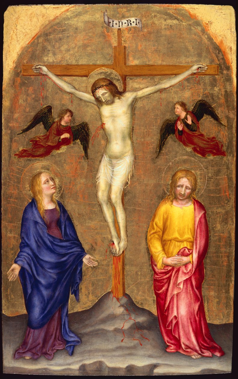 Korsfestelsen (tempera på panel) av Gentile da Fabriano