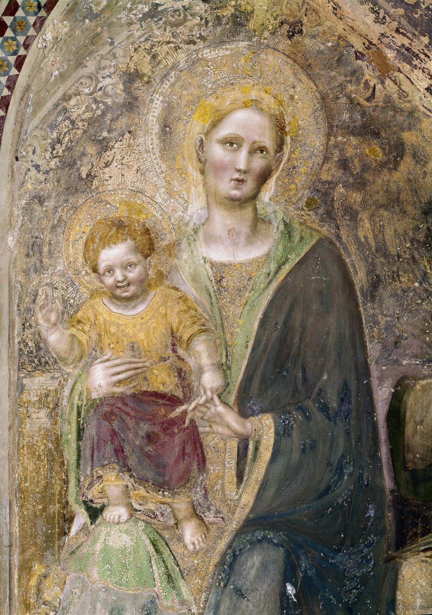 Jomfru- og barnedetalj (Fresco av Gentile da Fabriano