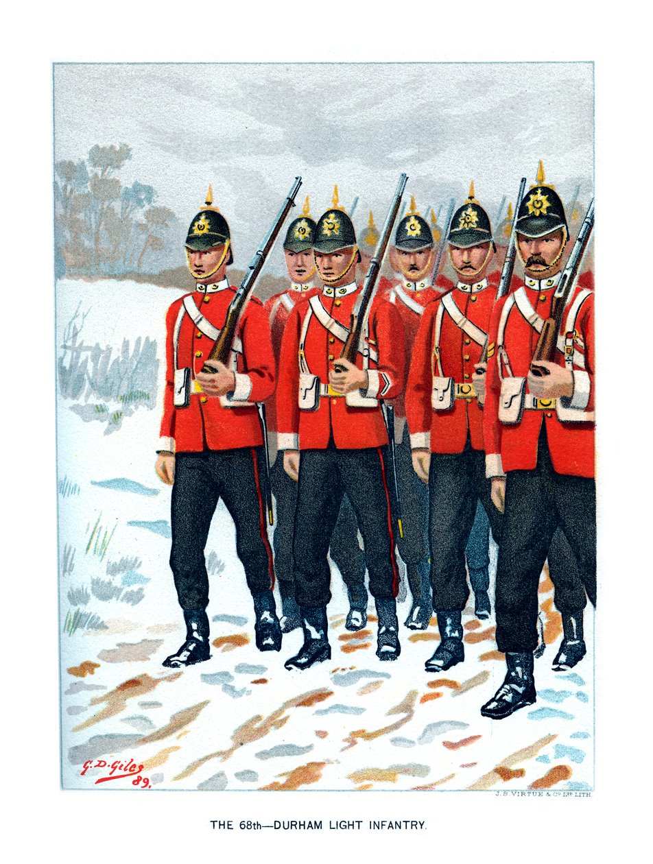 Det 69. Durham Light Infantry, c1890. av Geoffrey Douglas Giles