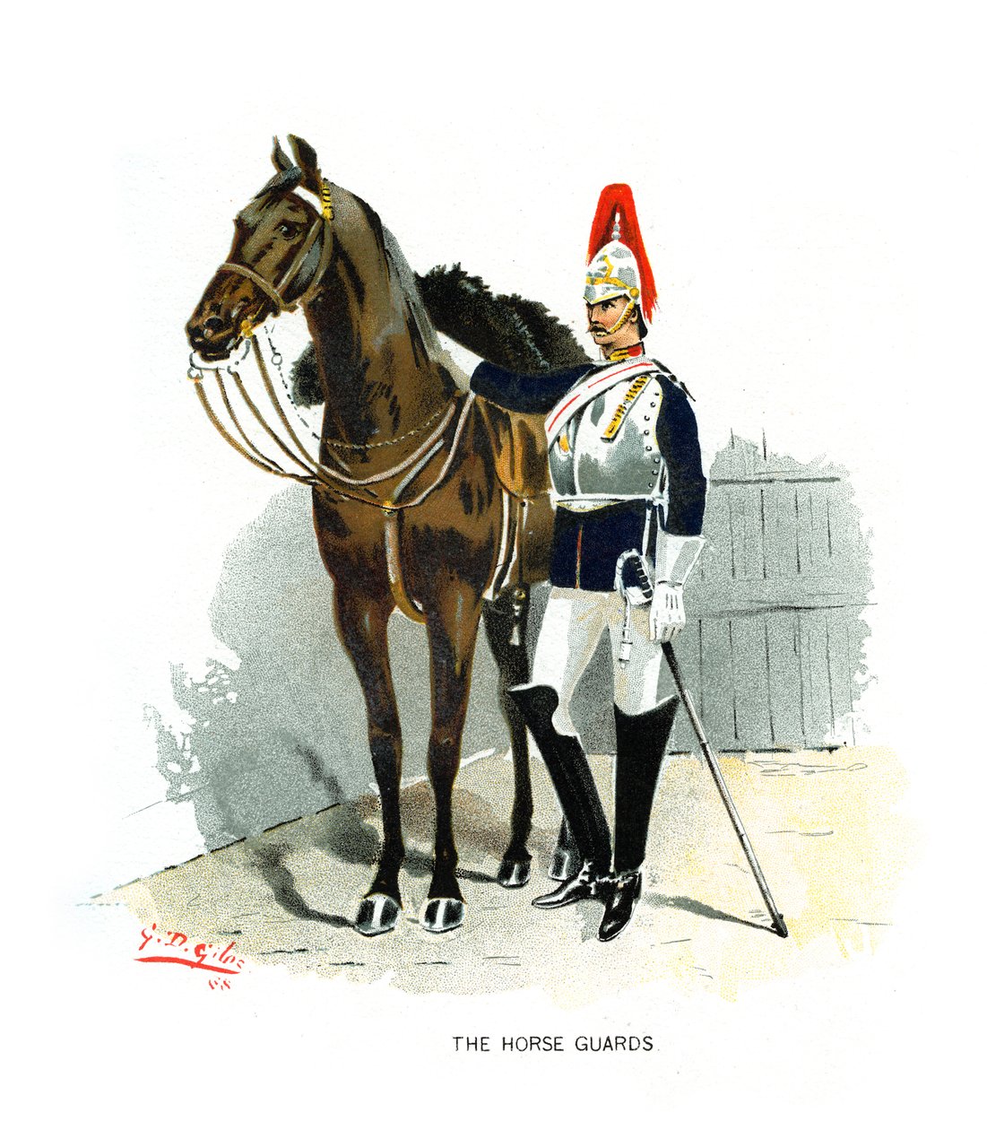 Hestevaktene, c1890. av Geoffrey Douglas Giles