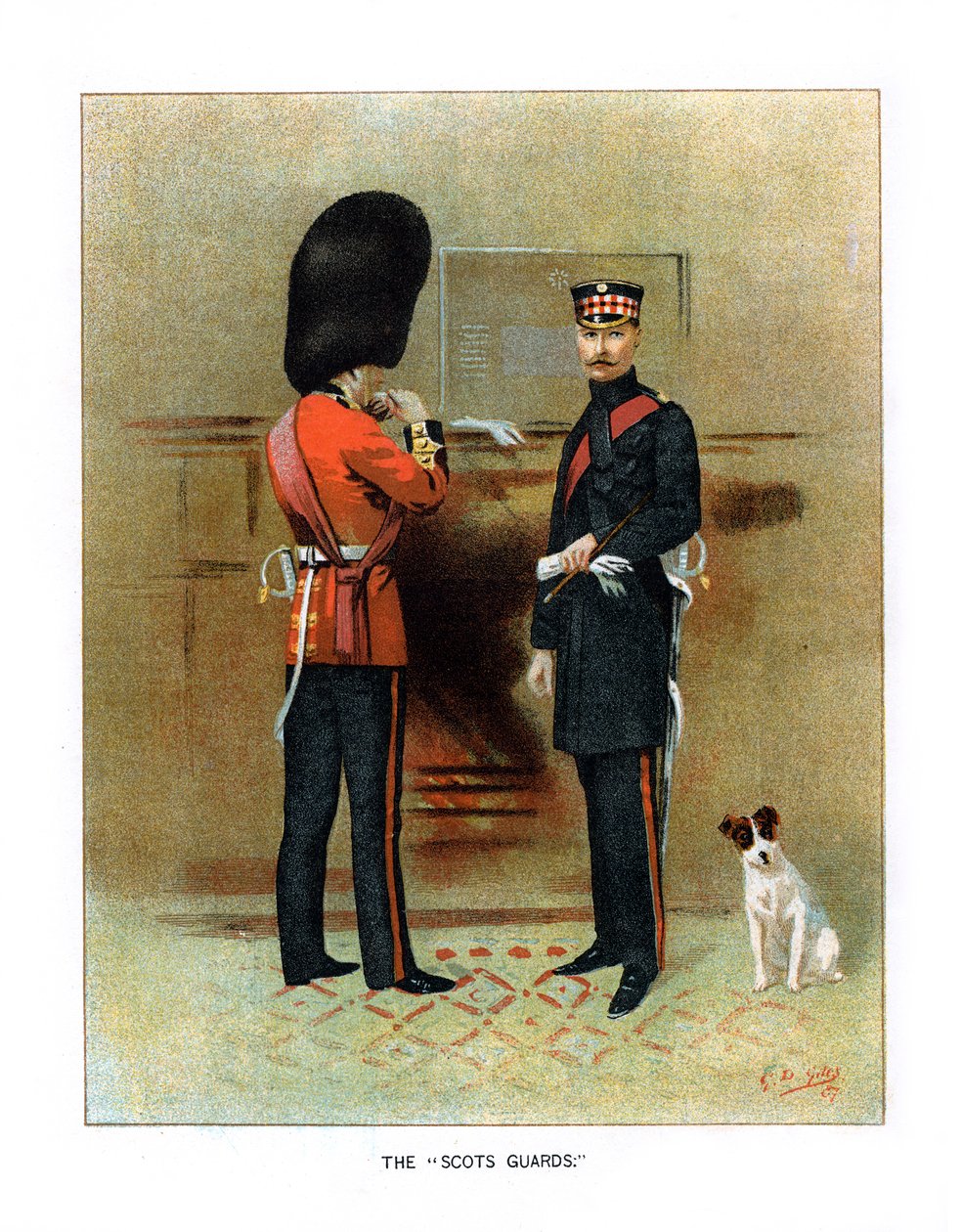 The Scots Guards, ca 1890. av Geoffrey Douglas Giles