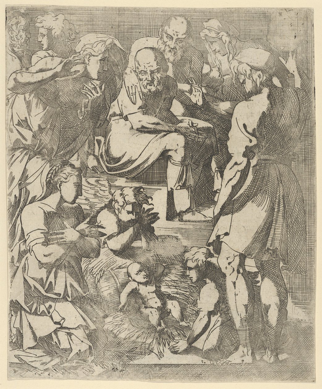 Fødselen, ca. 1544-48. av Geoffroy Dumoûtier