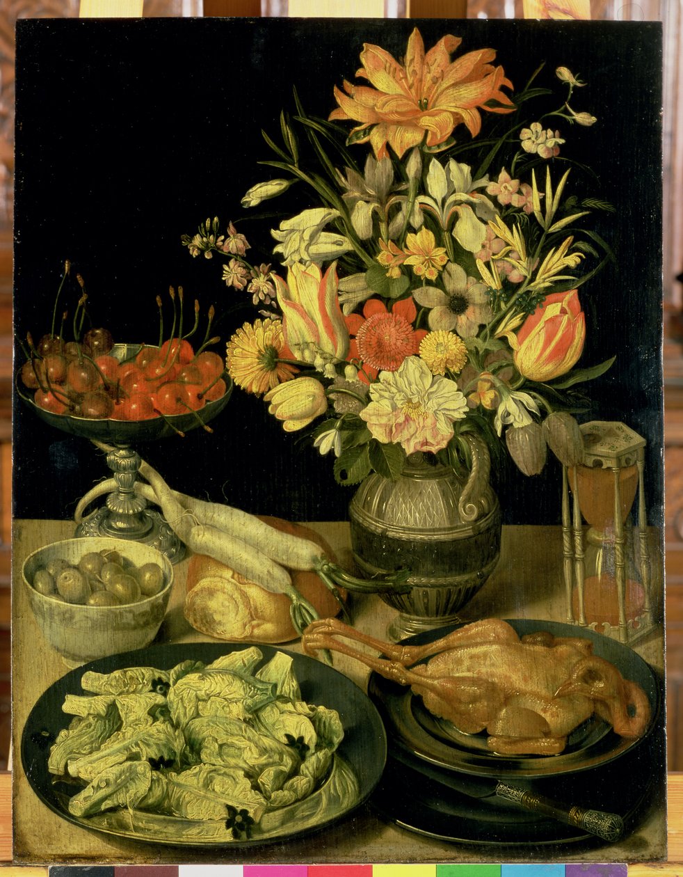 Stilleben med blomster (panel) av Georg Flegel