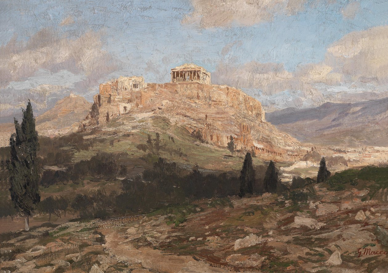 Utsikt over Akropolis av Georg Macco