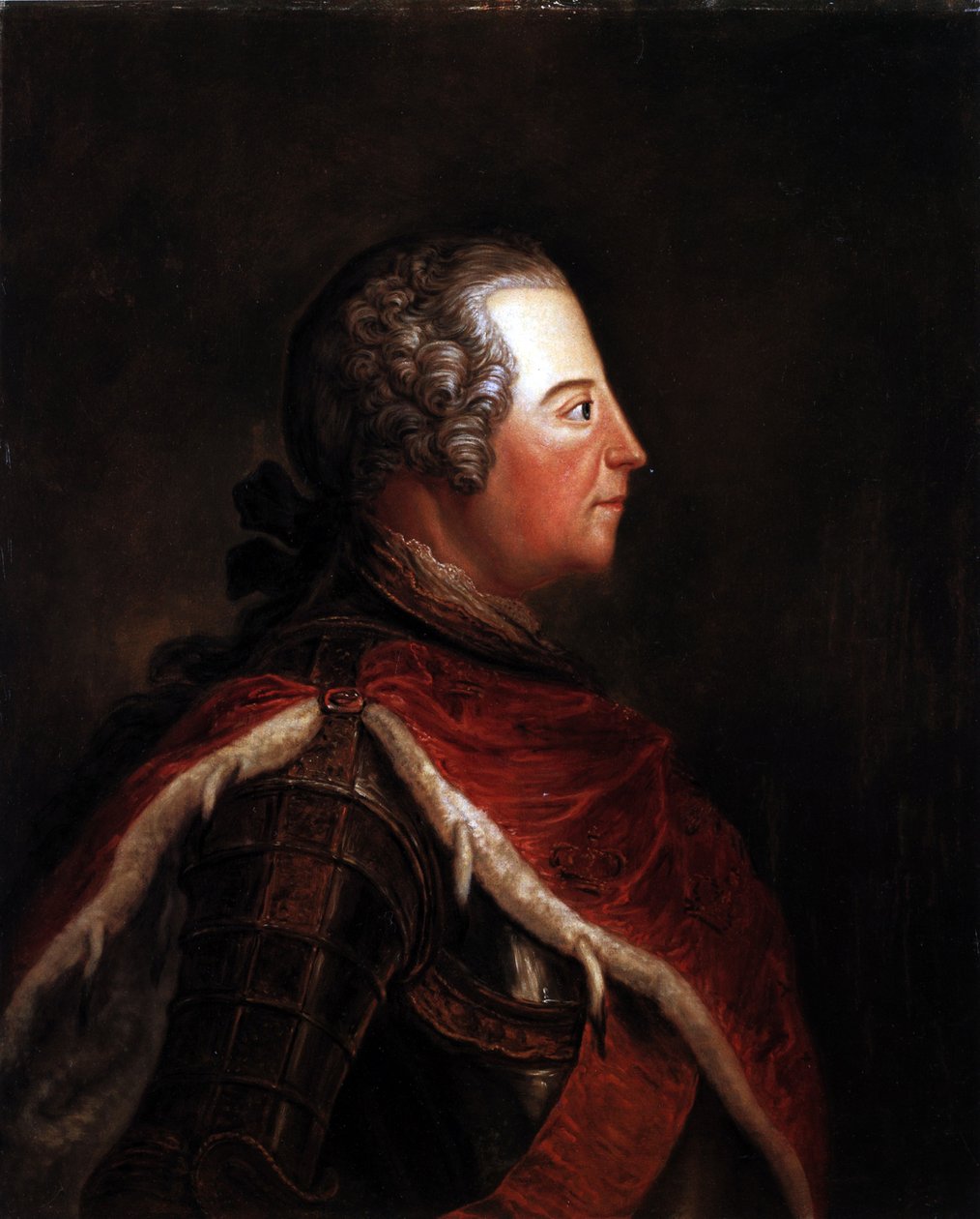 Friedrich (II.) Av Preussen som kronprins i profil. av Georg Wenzeslaus von Knobelsdorff