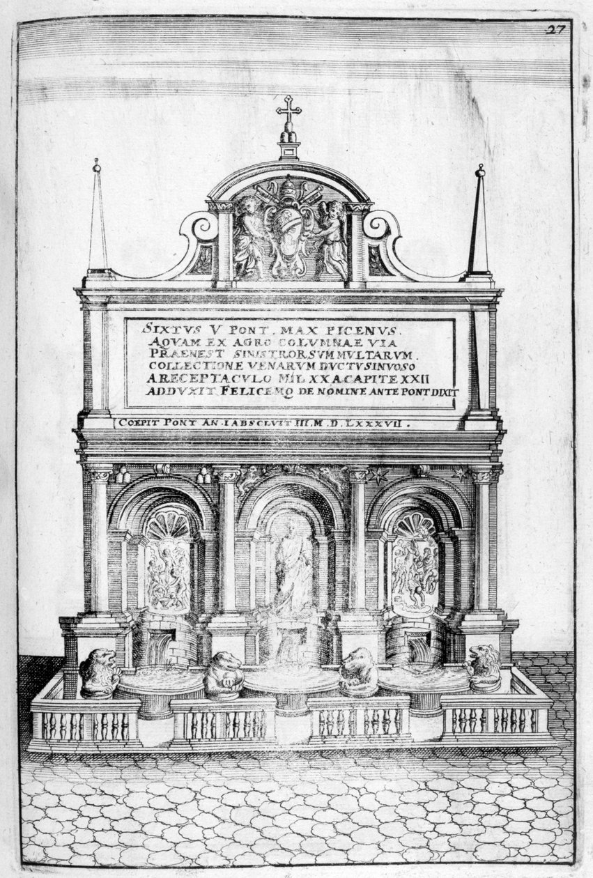Fontenedesign, 1664 av Georg Andreas Bockler