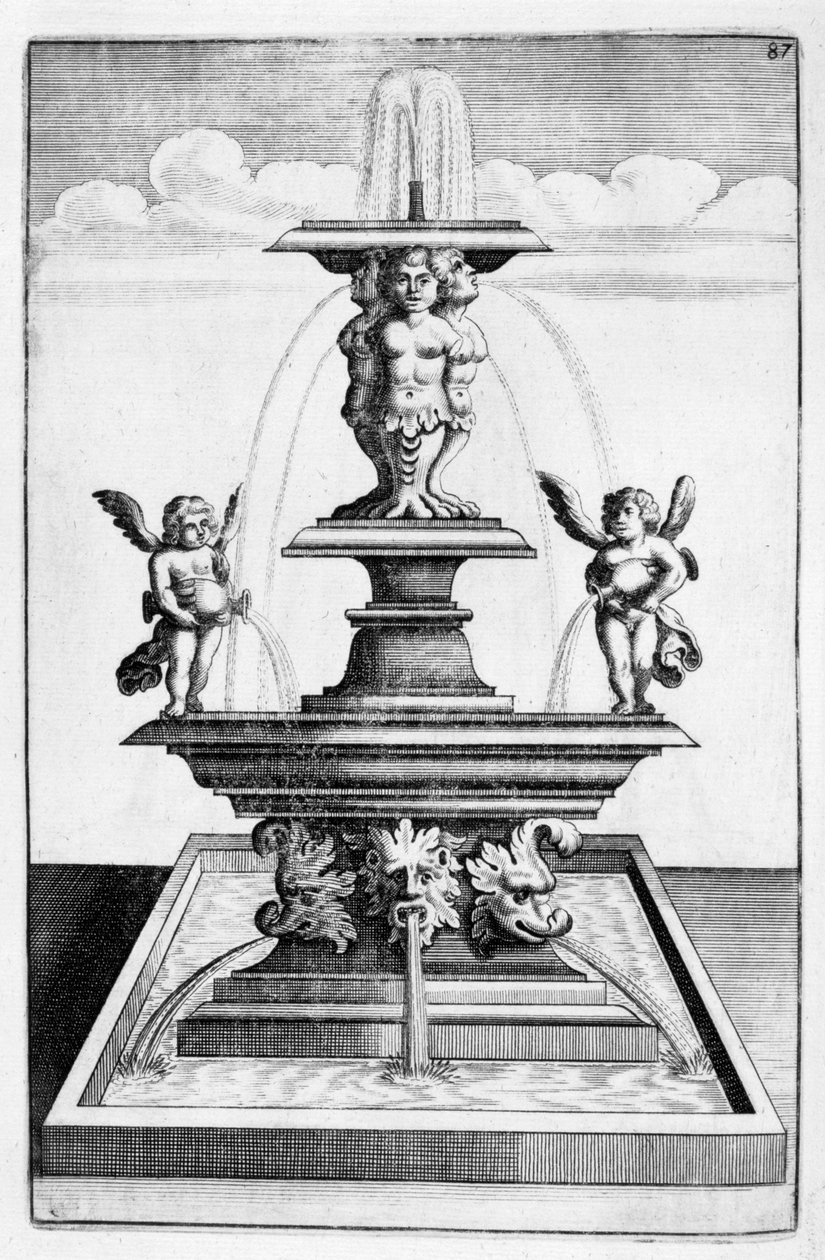 Fontenedesign, 1664 av Georg Andreas Bockler