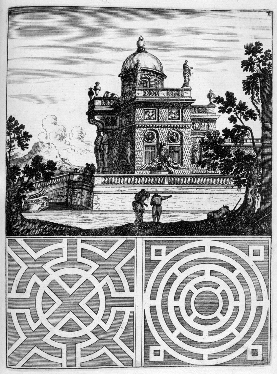 Hus- og hagedesign, 1664 av Georg Andreas Bockler