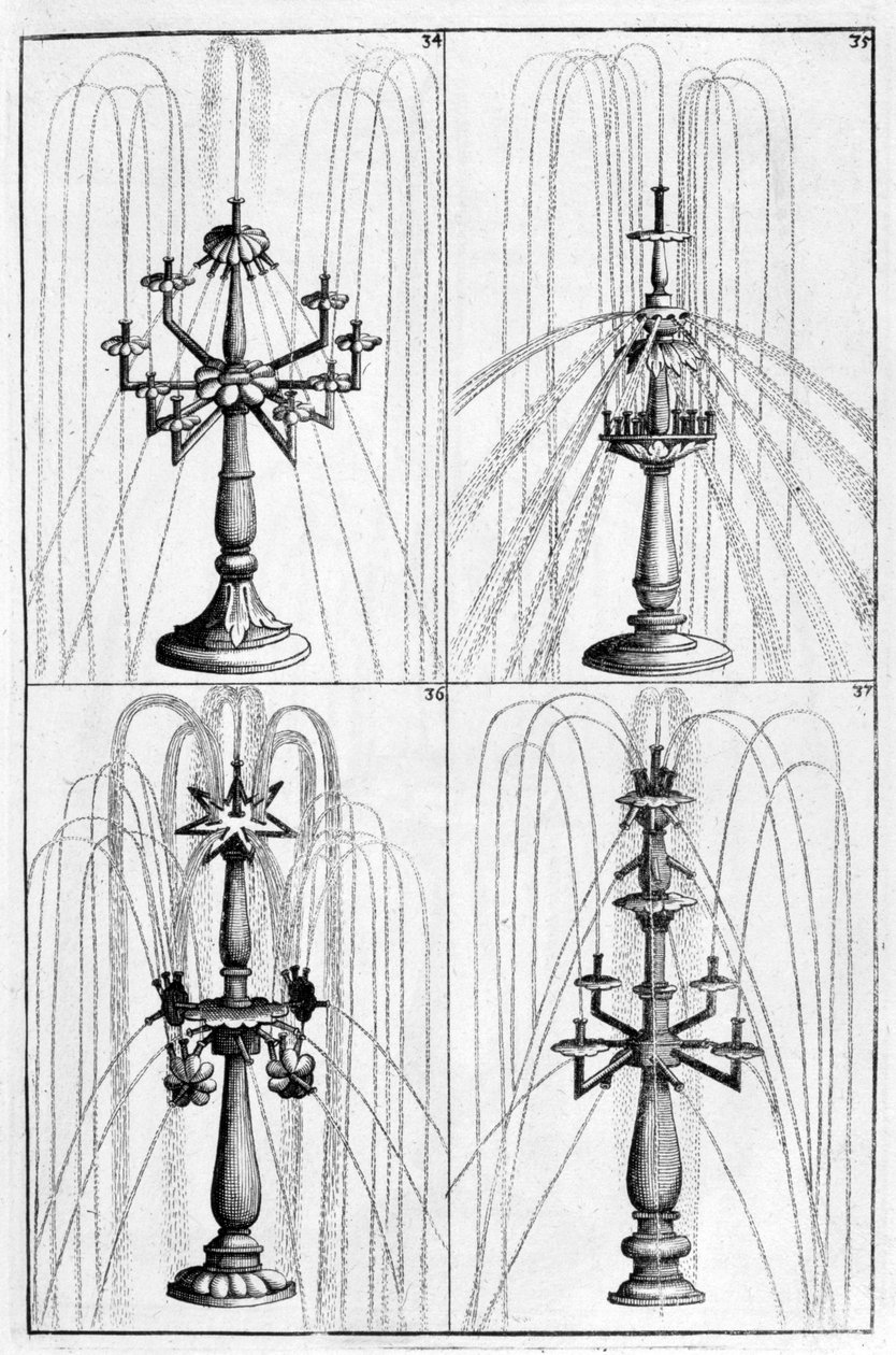 Dekorativ fontenedesign, 1664 av Georg Andreas Bockler