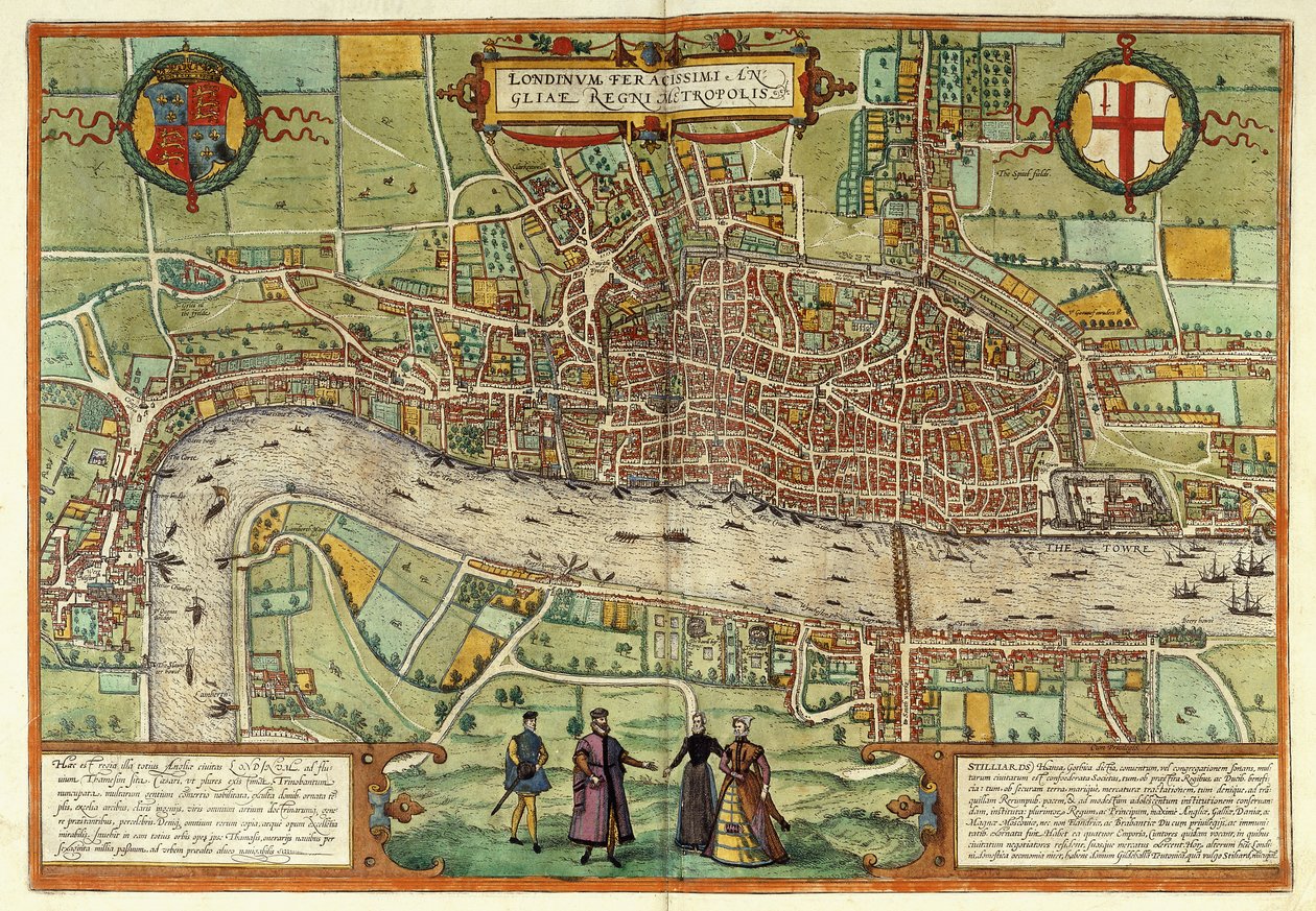 En utsikt over London, 1613 av Georg Braun