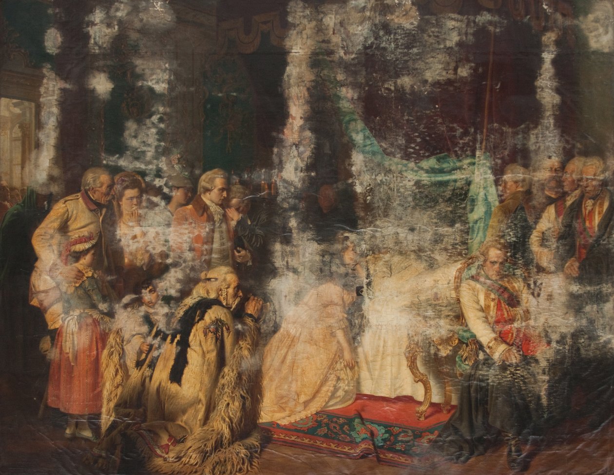 Keiser Joseph II på dødsleie av Georg Conräder