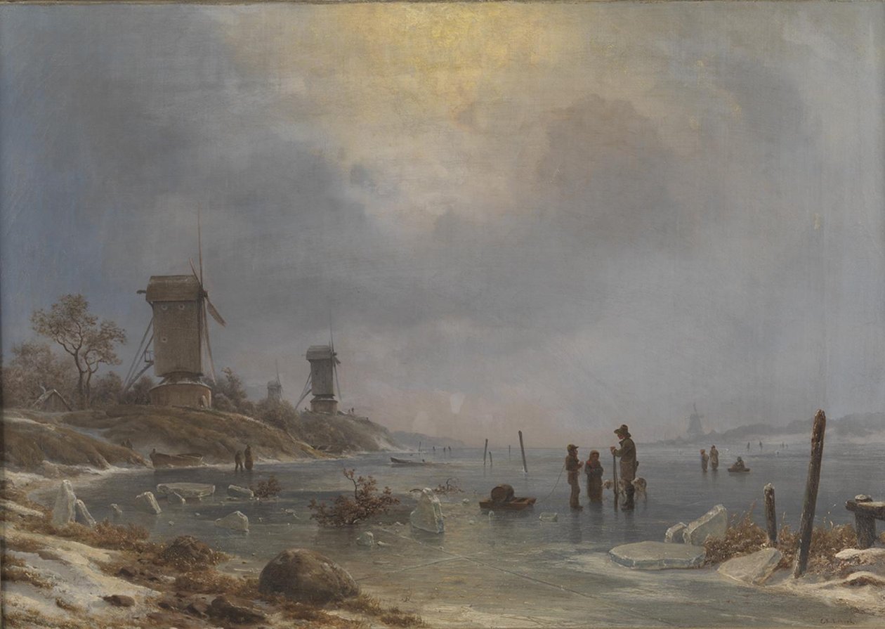 En vinterdag ved Elben av Georg Emil Libert