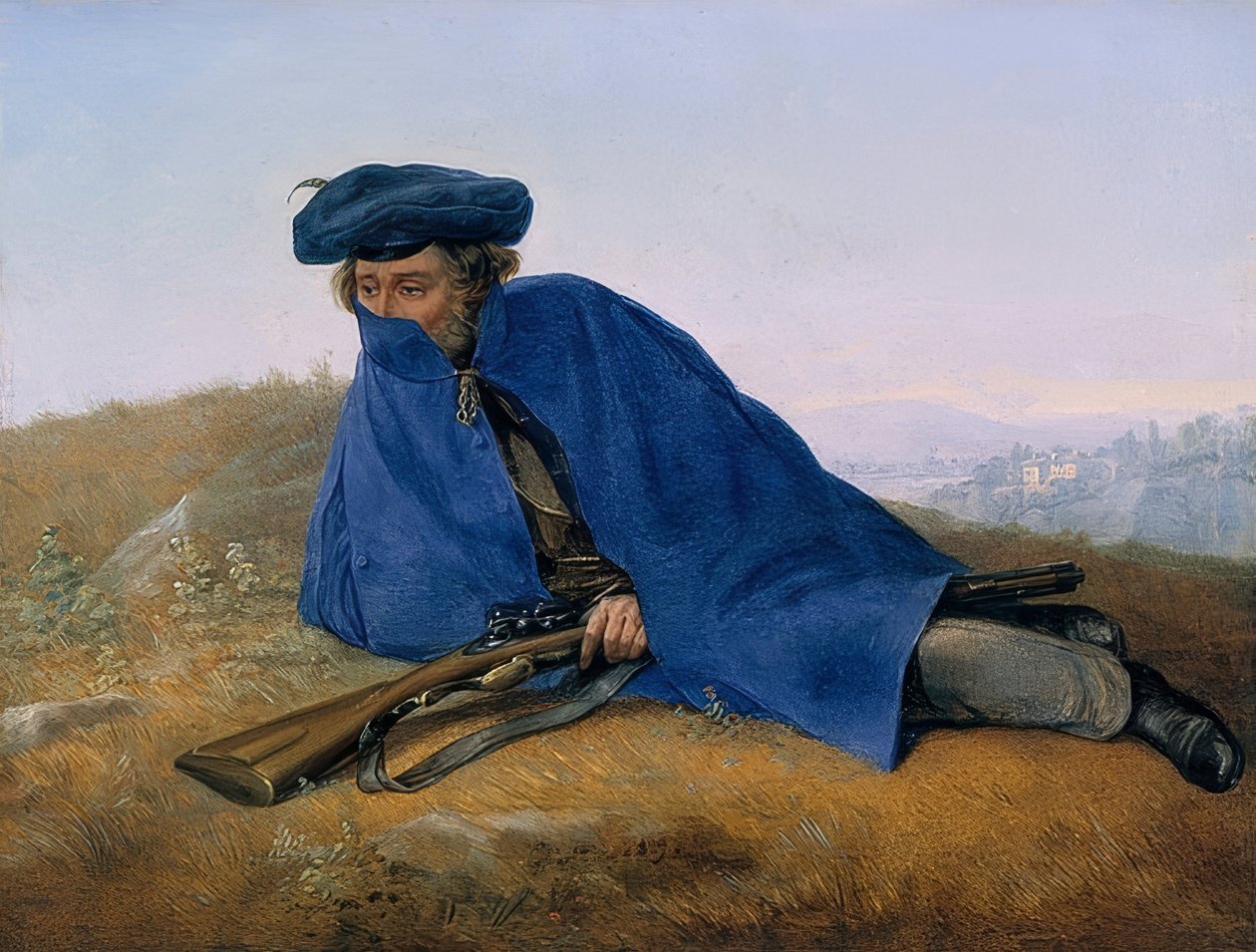 På utposter. 1829 av Georg Friedrich Kersting