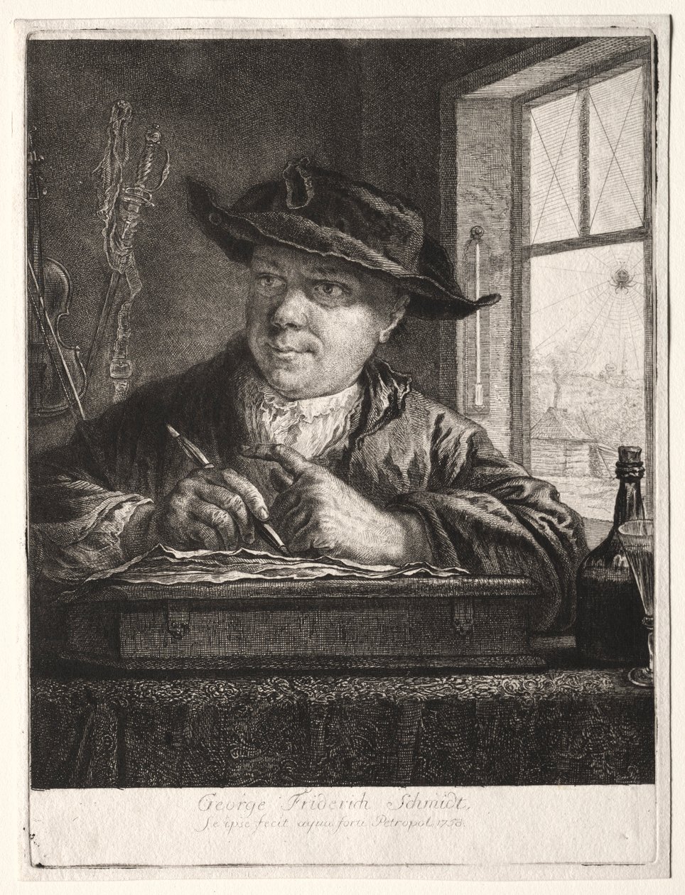 Selvportrett. av Georg Friedrich Schmidt