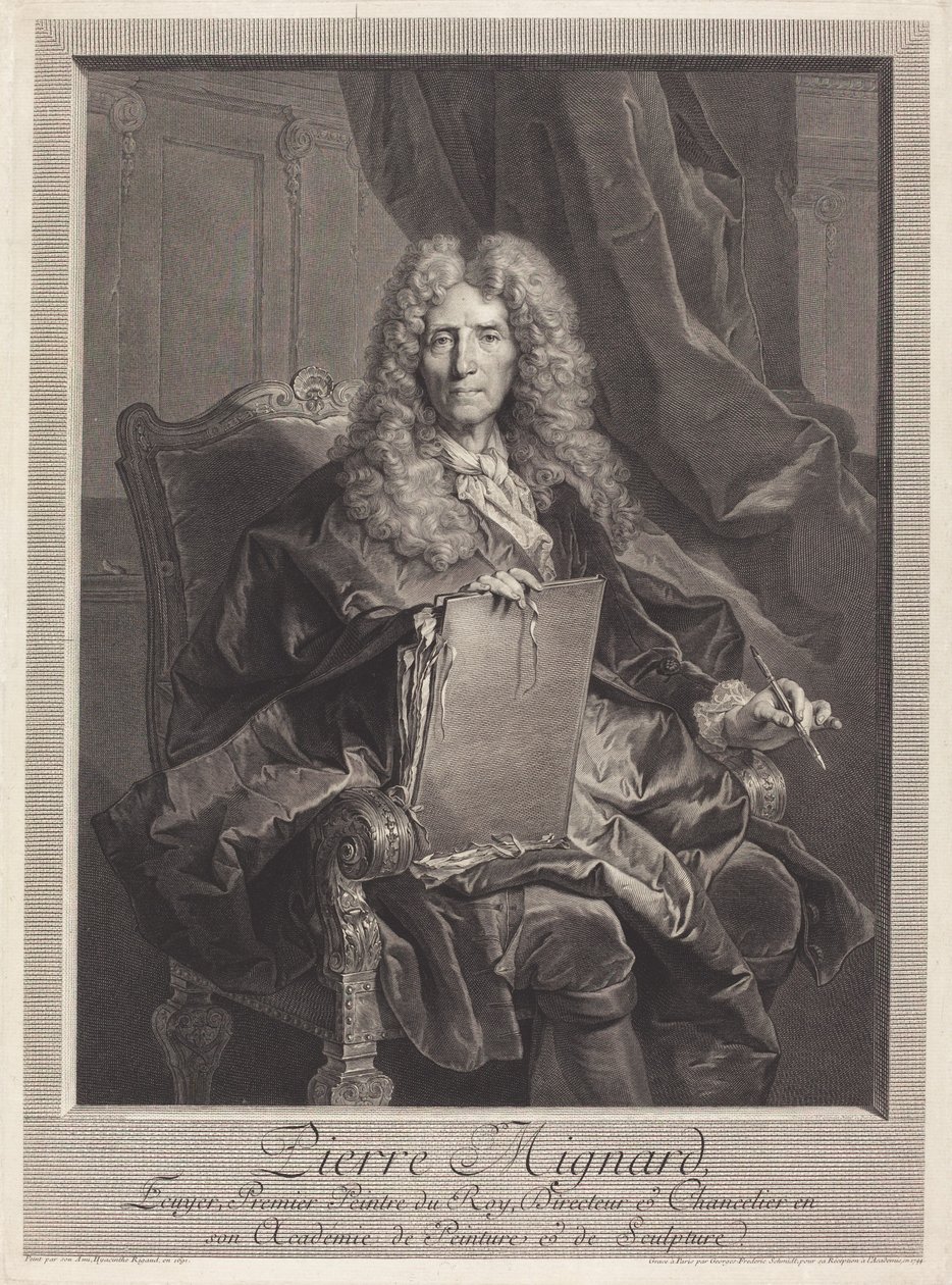 Pierre Mignard av Georg Friedrich Schmidt after Hyacinthe Rigaud