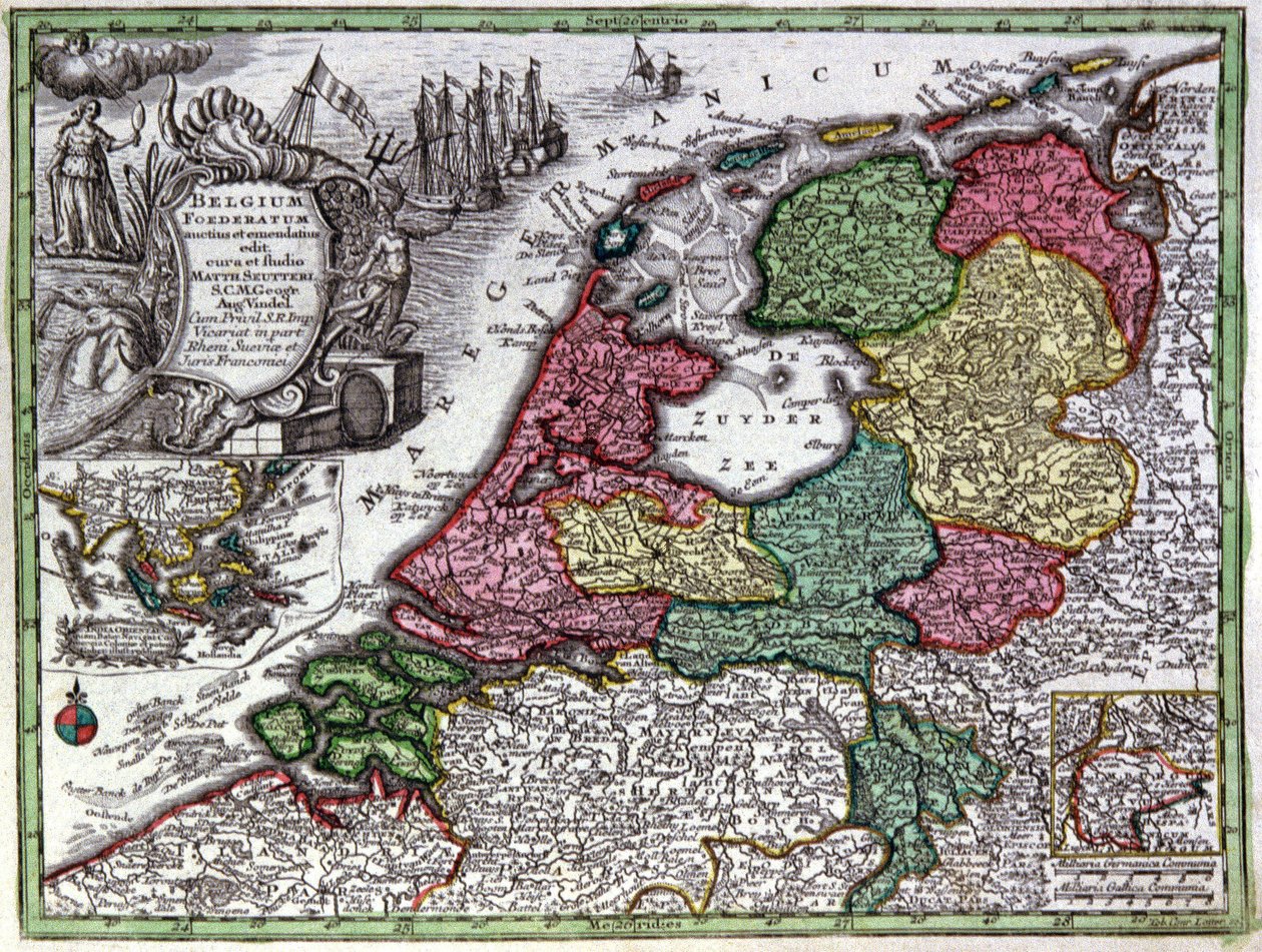 Kart over Holland av Georg Matthäus Seutter