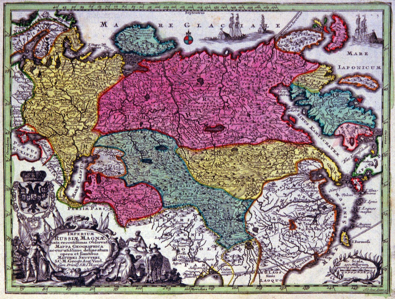 Det russiske imperiet av Georg Matthäus Seutter