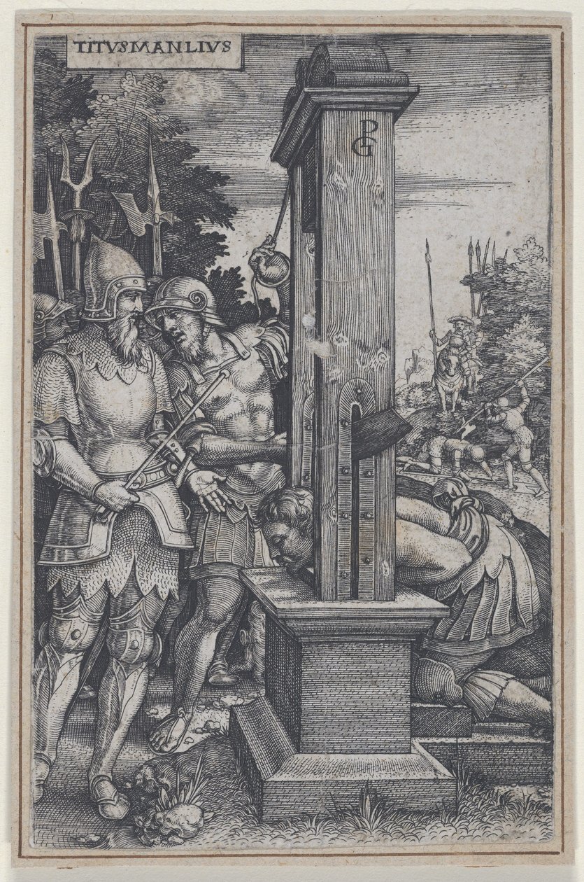 Titus Manlius, fra Roman Heroes, 1535. av Georg Pencz