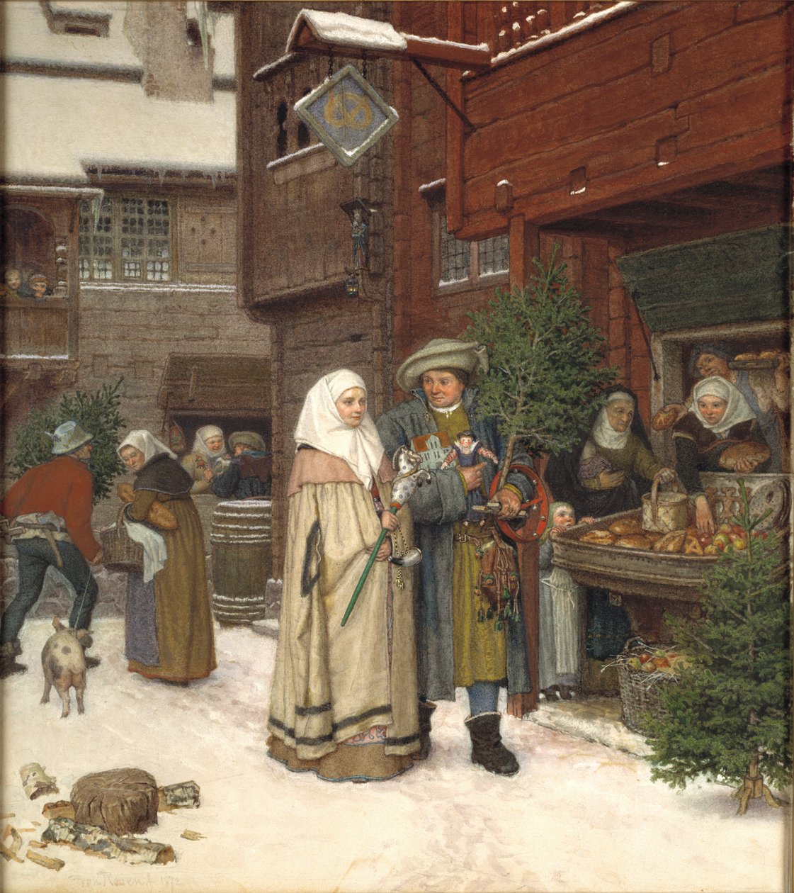 Julemessen, 1872. av Georg von Rosen