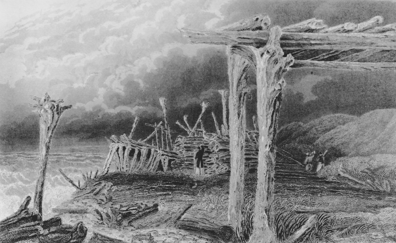 Vinterhus i Esquimaux, 1826 av George Back