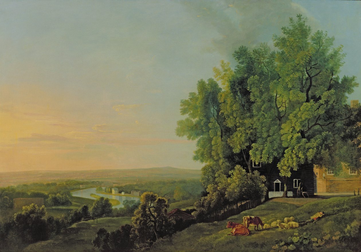 Utsikt fra Richmond, ca. 1790 av George Baratt