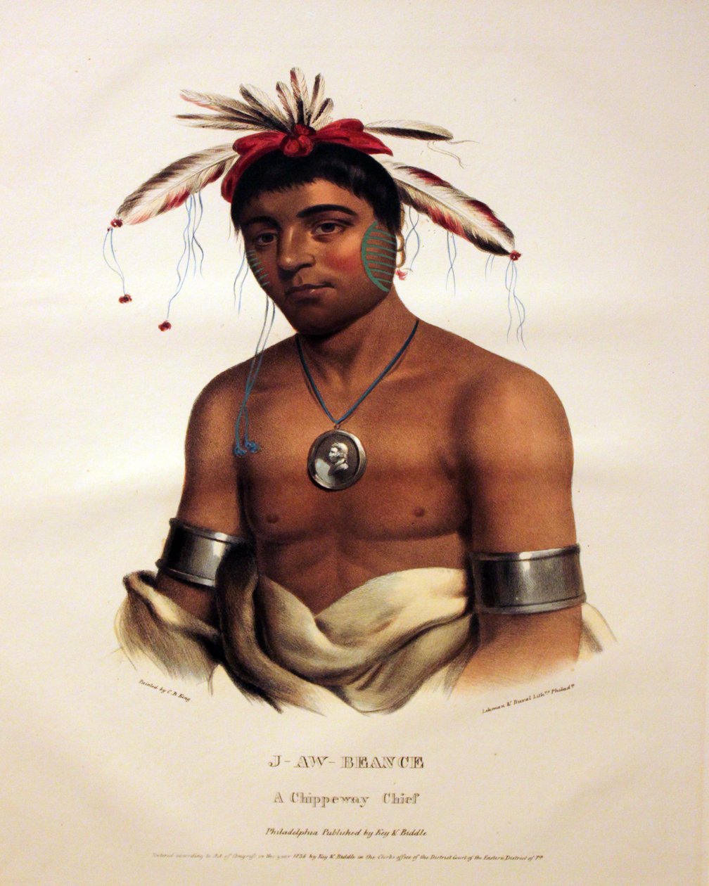Chippeway-sjef J-Aw-Beance av George Catlin
