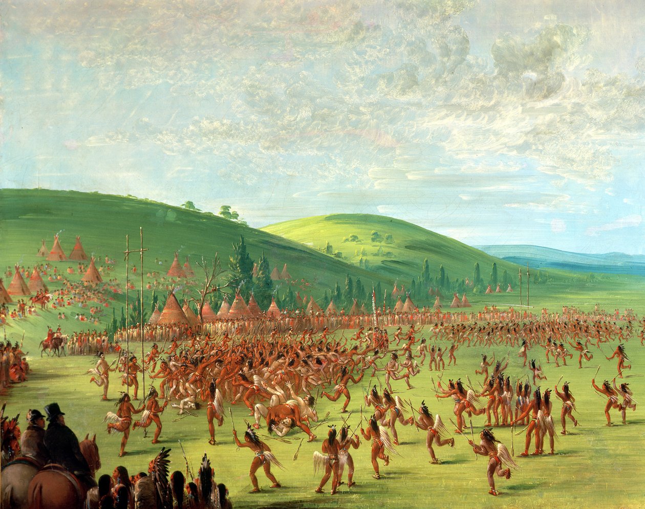 Indisk ballspill av George Catlin