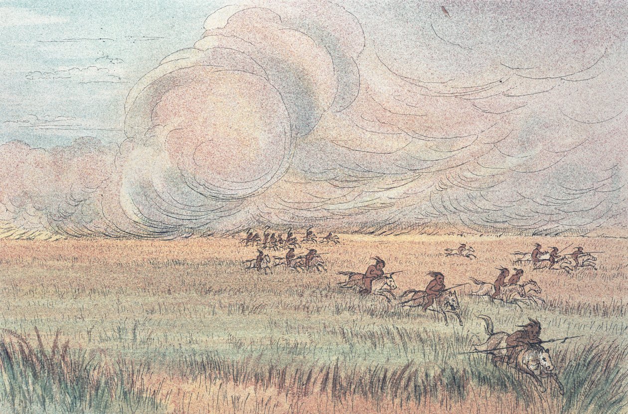 Missouri præriebrann av George Catlin