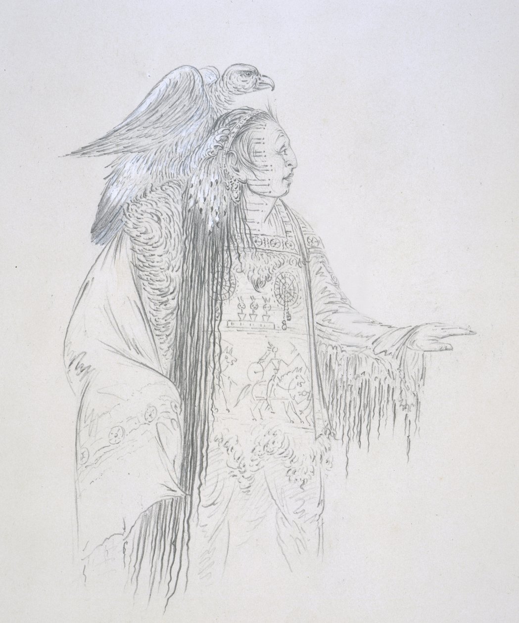 Pa-ris-ka-roo-pa (De to kråkene) 1852 av George Catlin