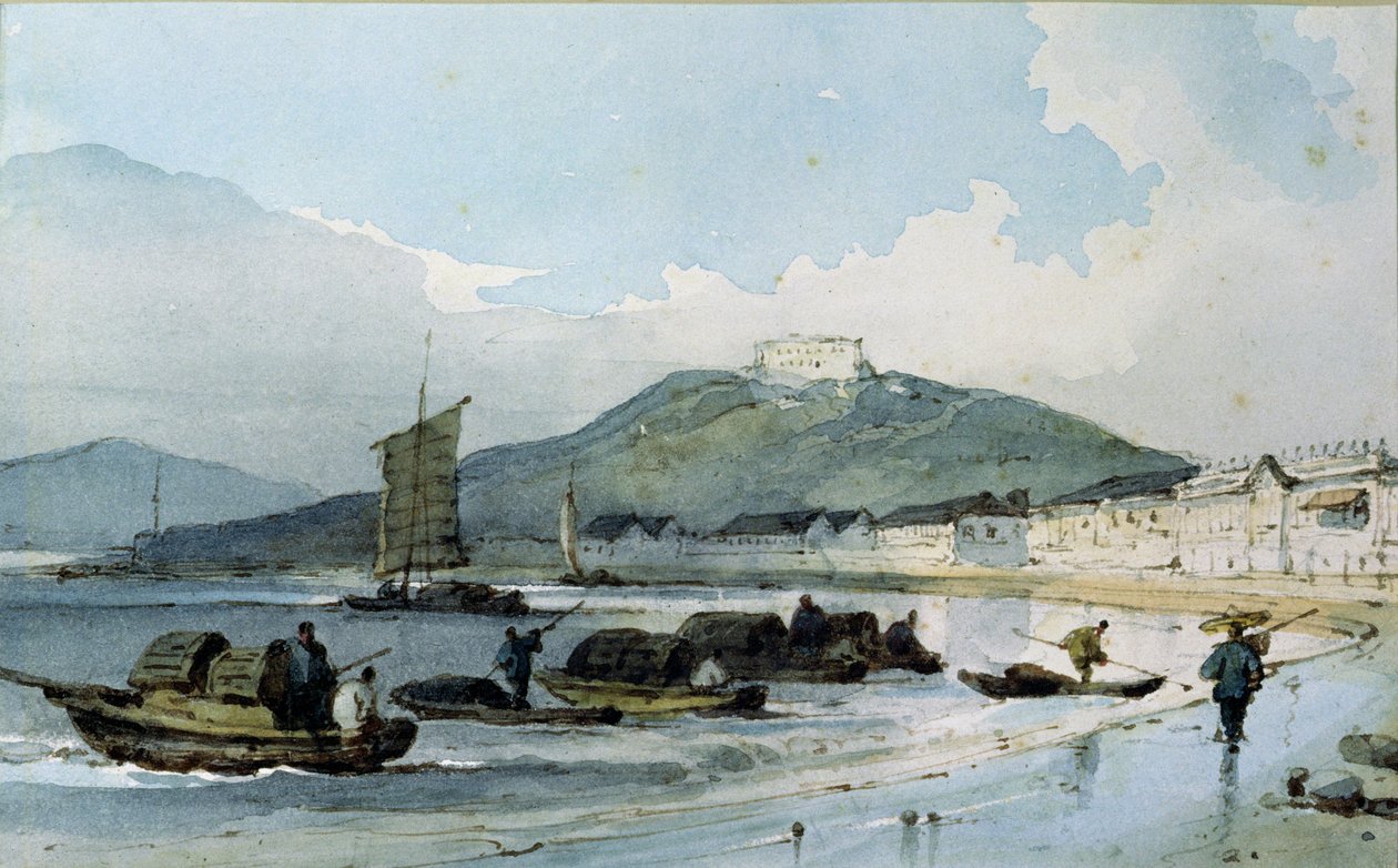 Utsikt over Macao, Kina av George Chinnery