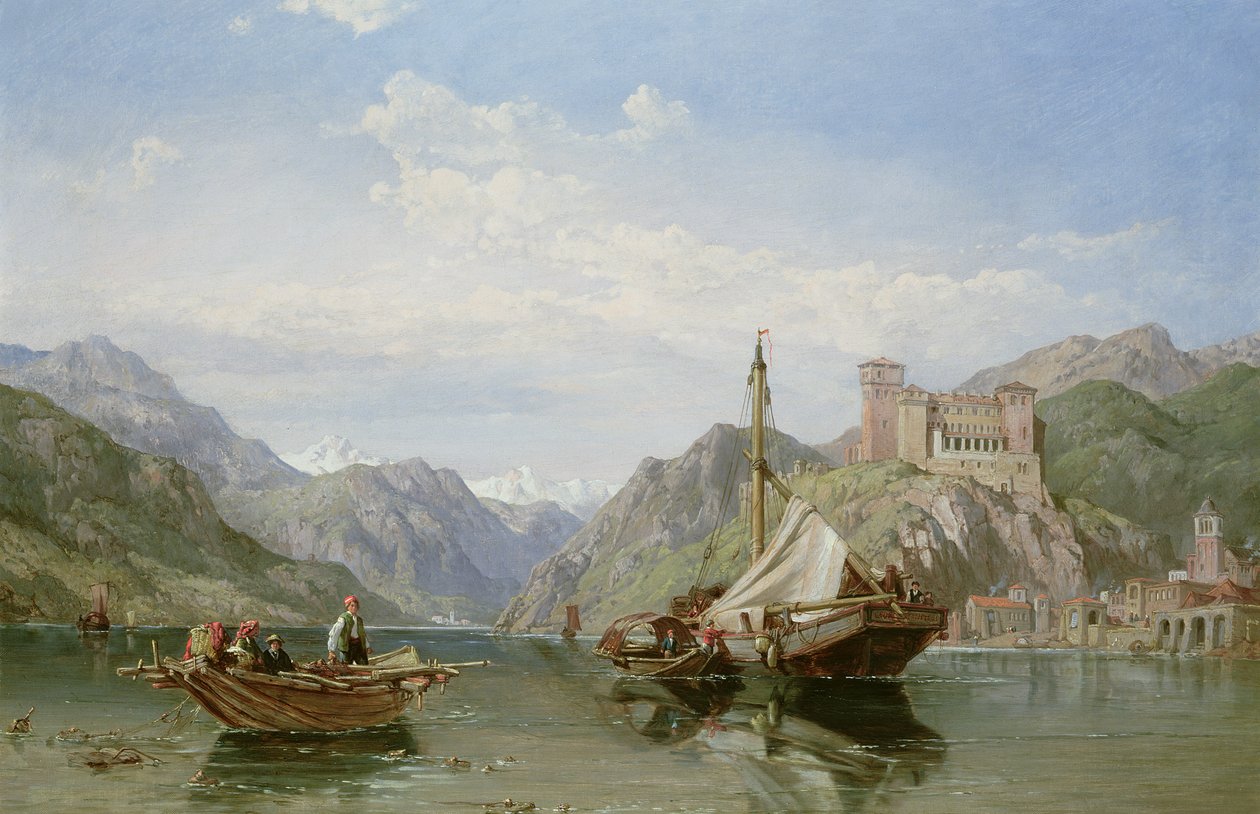 Angera ved Lago Maggiore av George Clarkson Stanfield