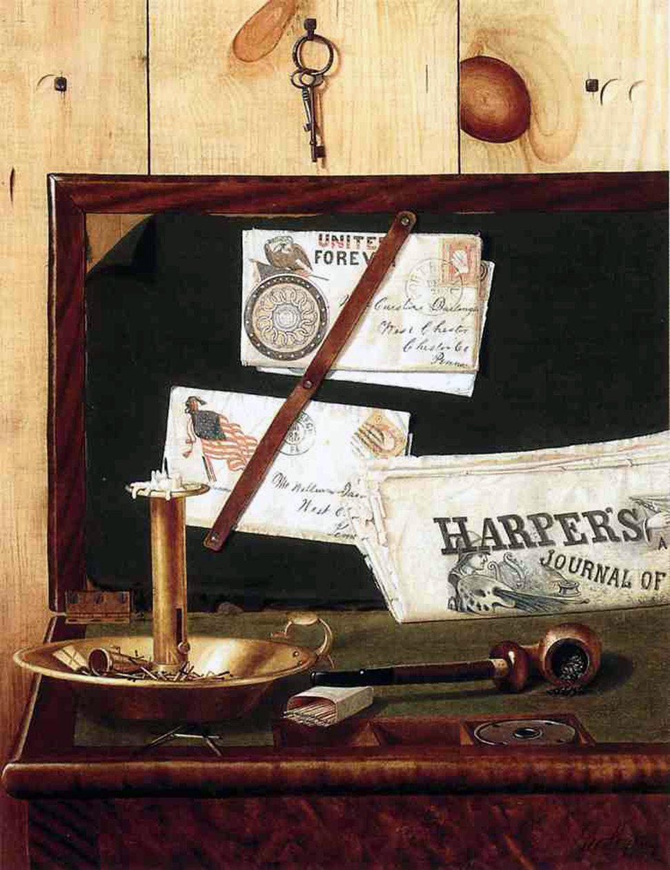 Stilleben trompe loeil, 1892 av George Cope