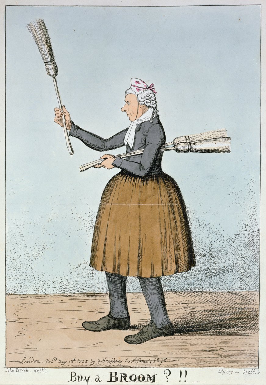 Kjøp en kost!!, 1825 (fargetsing) av George Cruikshank
