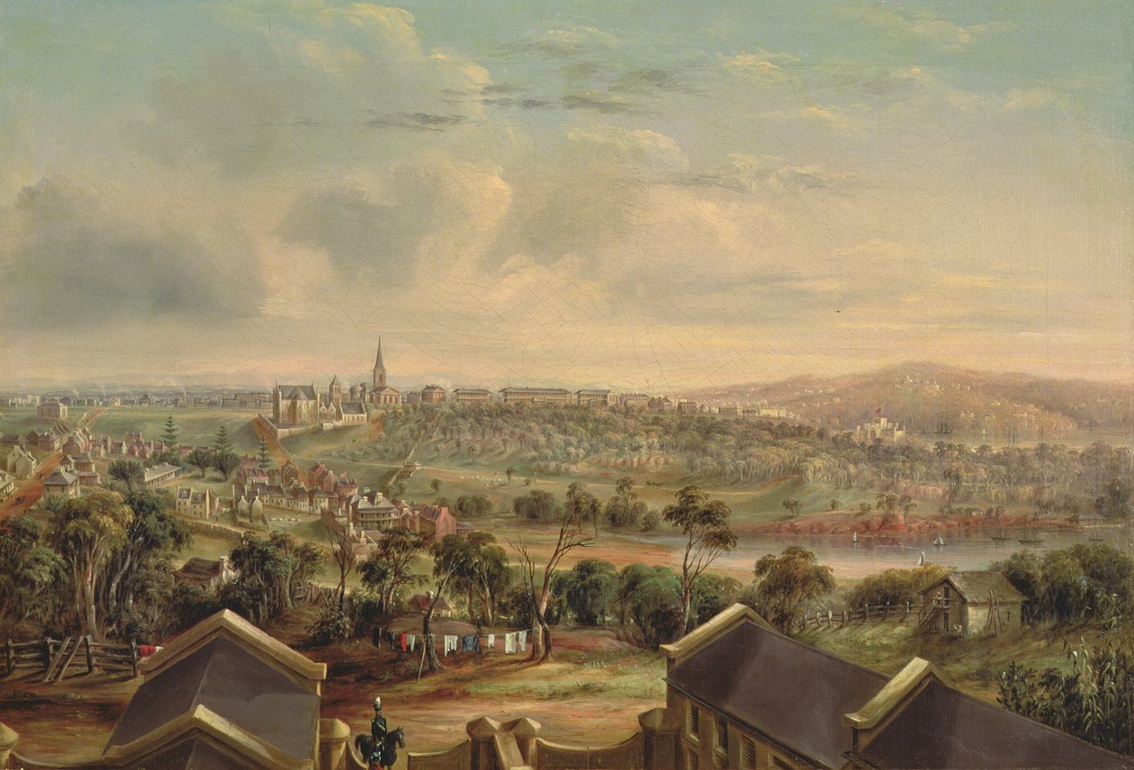 Sydney fra Woolloomoloo, 1849 (bord) av George Edward Peacock