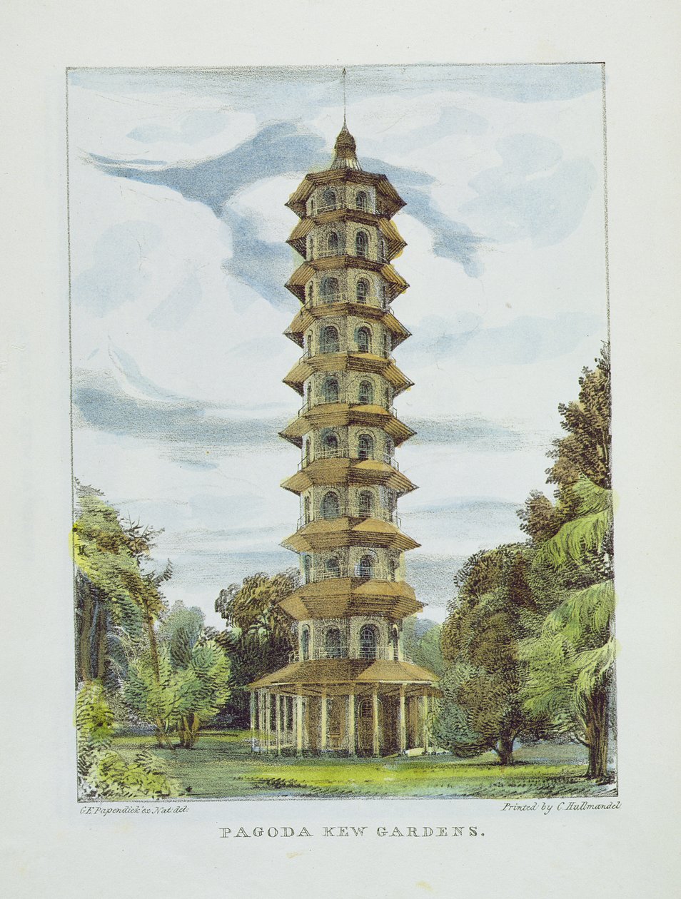 Pagoda, Kew Gardens, plate 9 fra 