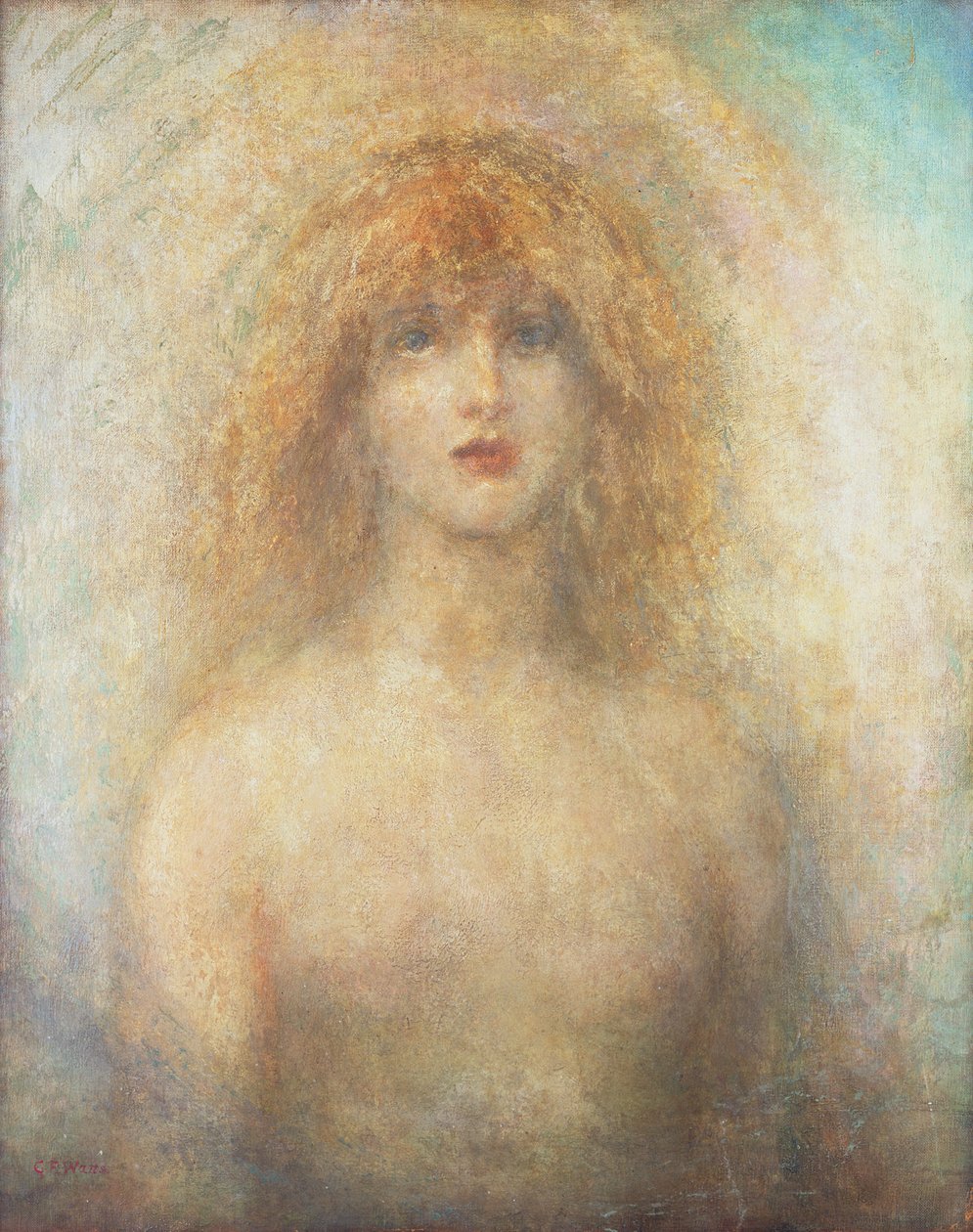 Uldra, The Scandinavian Spirit of the Rainbow in the Waterfall, 1884 av George Frederick Watts