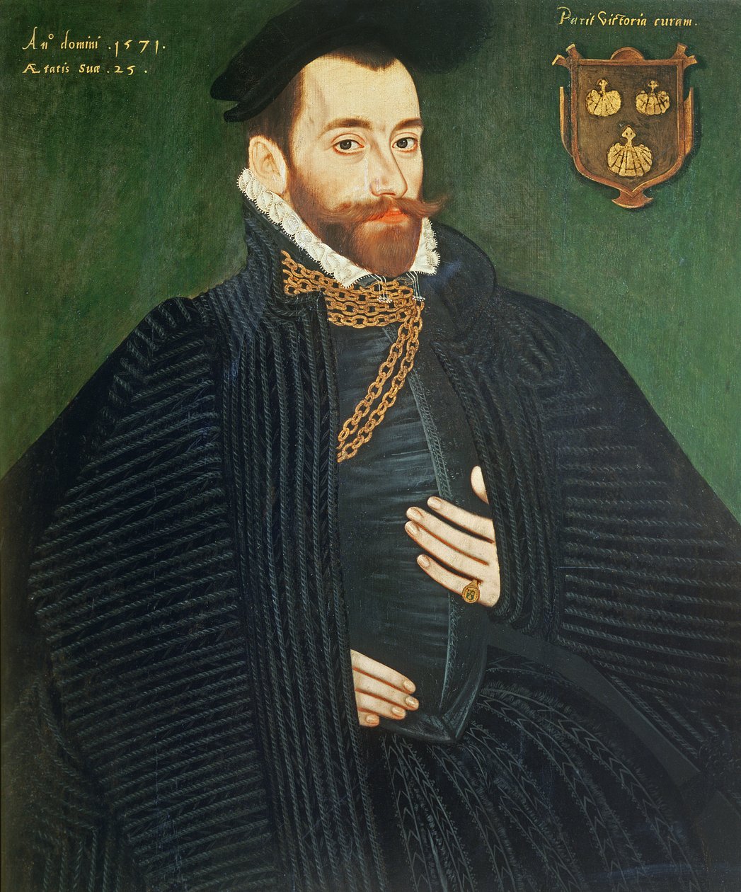 Portrait of a Gentleman, tradisjonelt kalt A Member of the Dacre Family, 1571 av George Gower