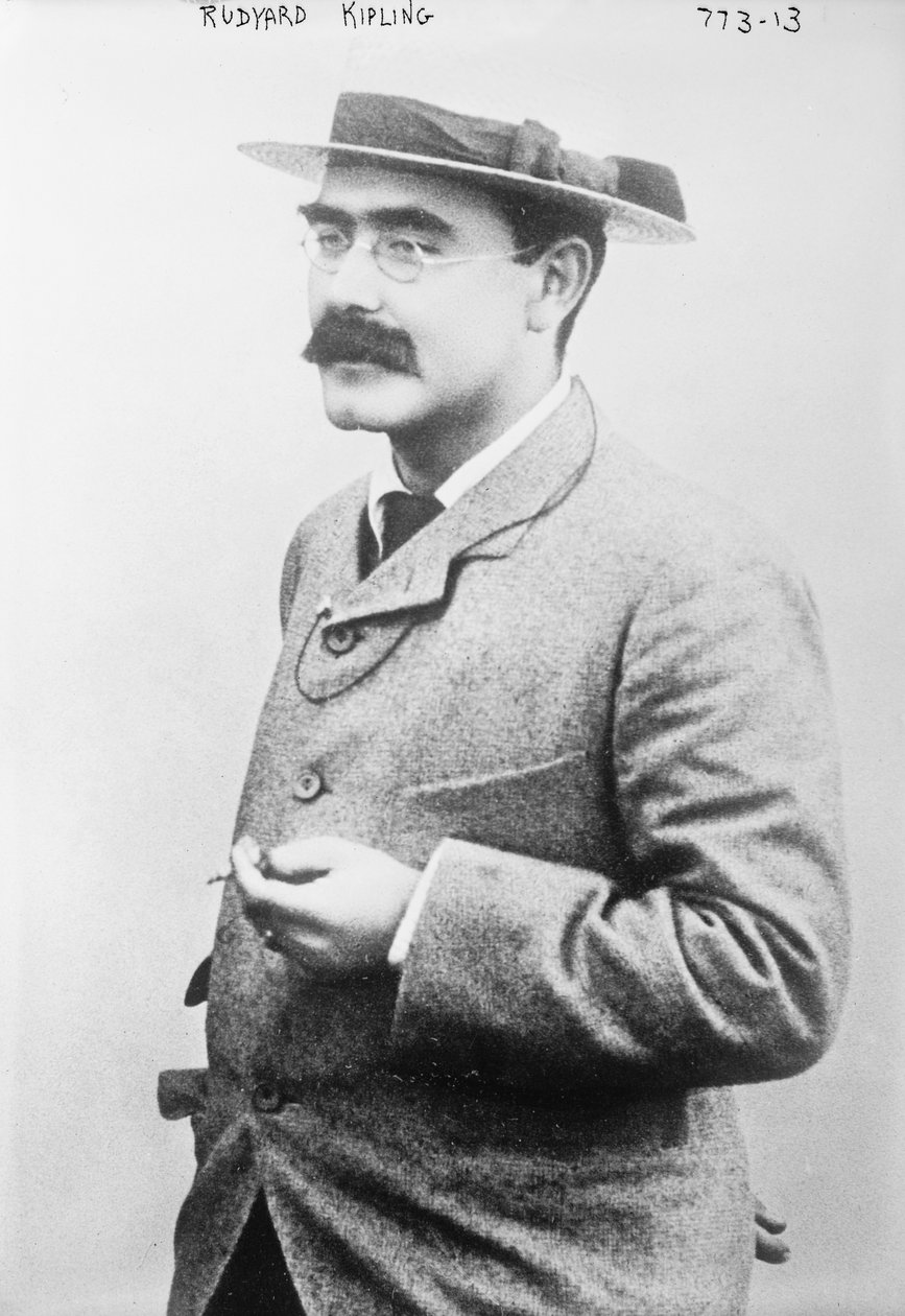 Rudyard Kipling, 1908 av George Grantham Bain
