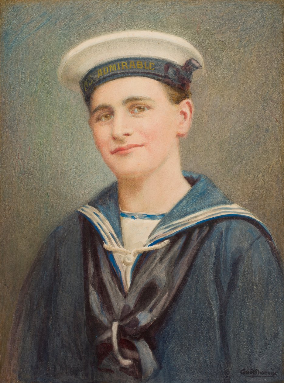 Portrait of a Sailor, ca. 1915-35 (wc på papir) av George Phoenix